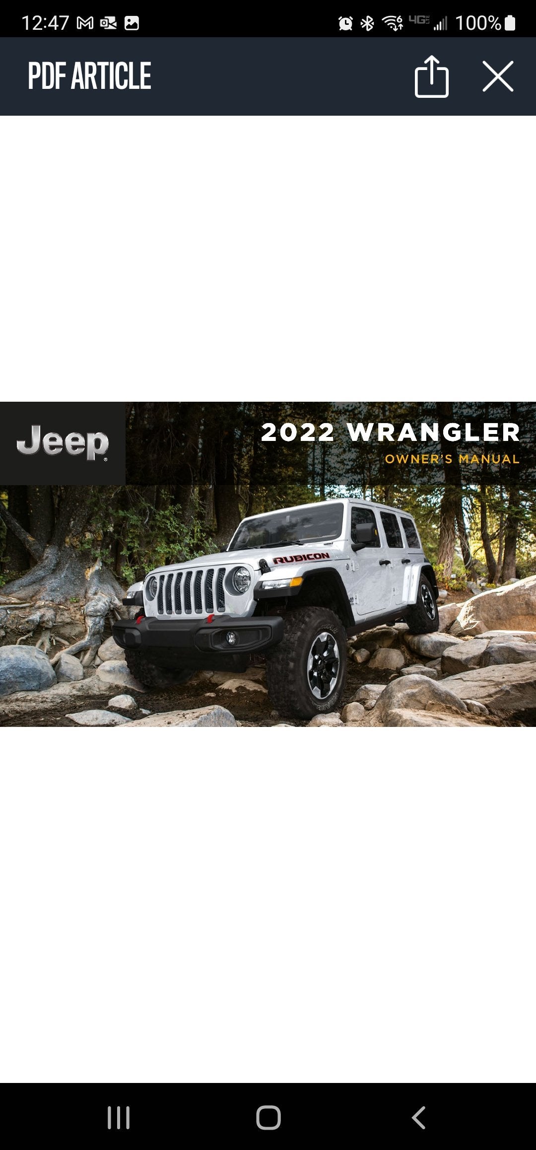 Owner's manual and service booklet | Jeep Wrangler 4xe Forum